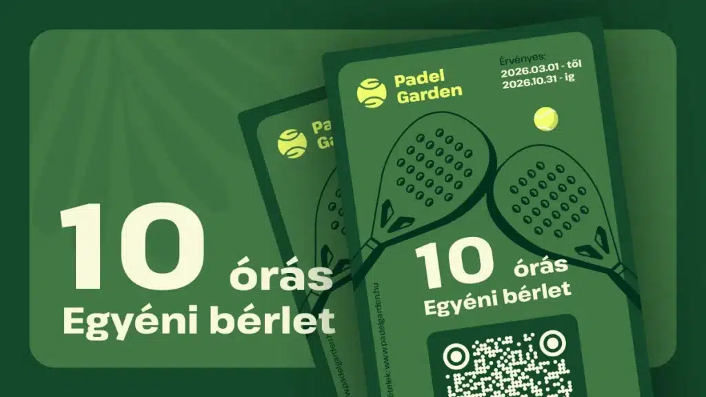 padel garden webshop egyéni bérlet 10 órás