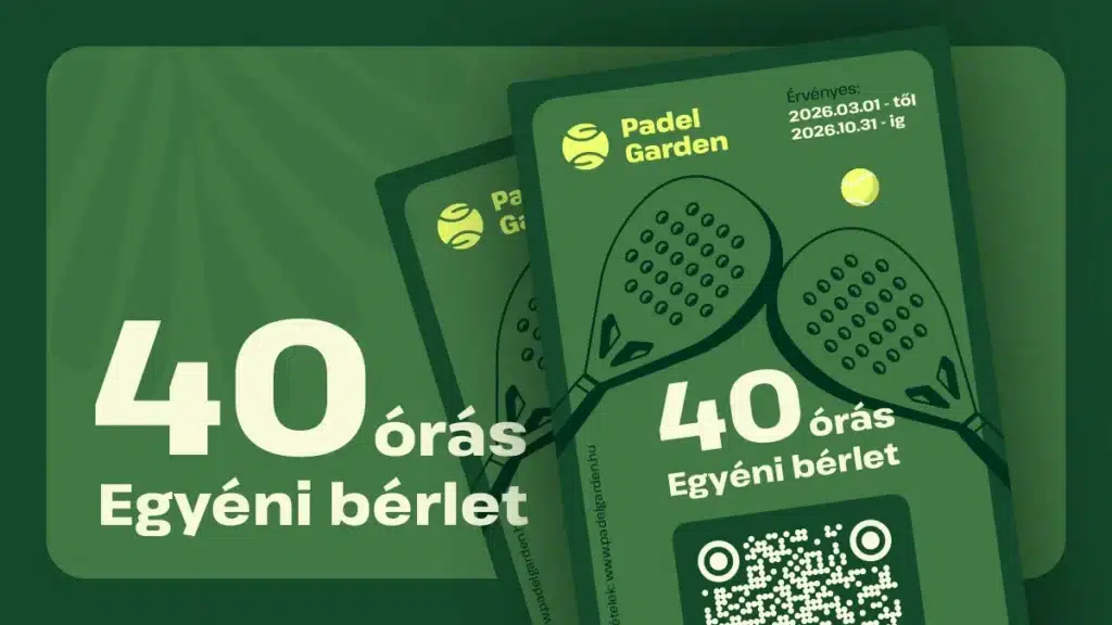padel garden webshop egyéni bérlet 40 órás