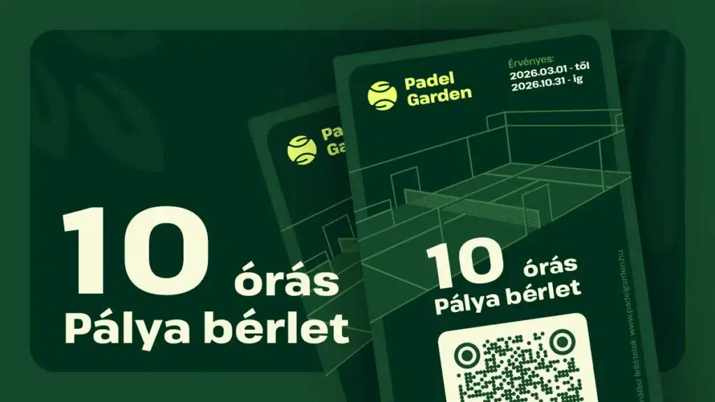 padel garden webshop pálya bérlet 10 órás