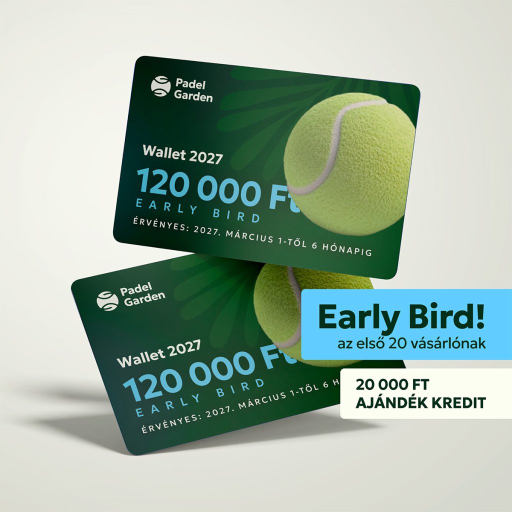 Limitált Early Bird Padel Garden Wallet 2027